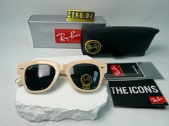 Ray-Ban RB2186 State Street Beige Frame Black Sunglasses
