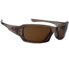 Oakley Five Sunglasses Brown Translucent Frame Bronze Lens Wrap Arounds 51-19
