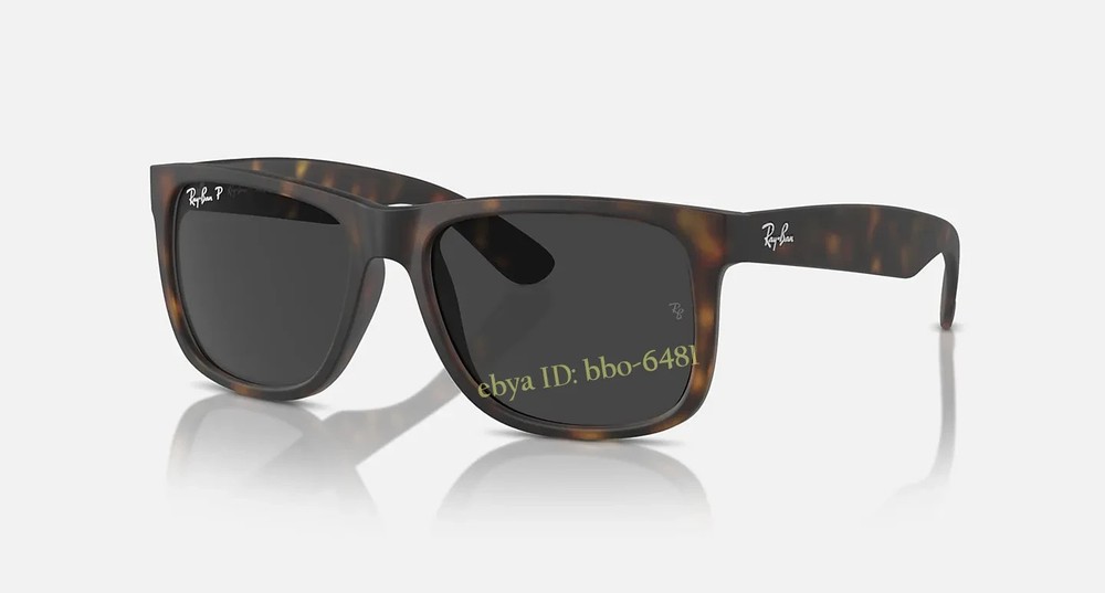Ray-Ban Justin RB4165 Classic Polarized Sunglasses 54mm Dark Grey Matte HavanaUV