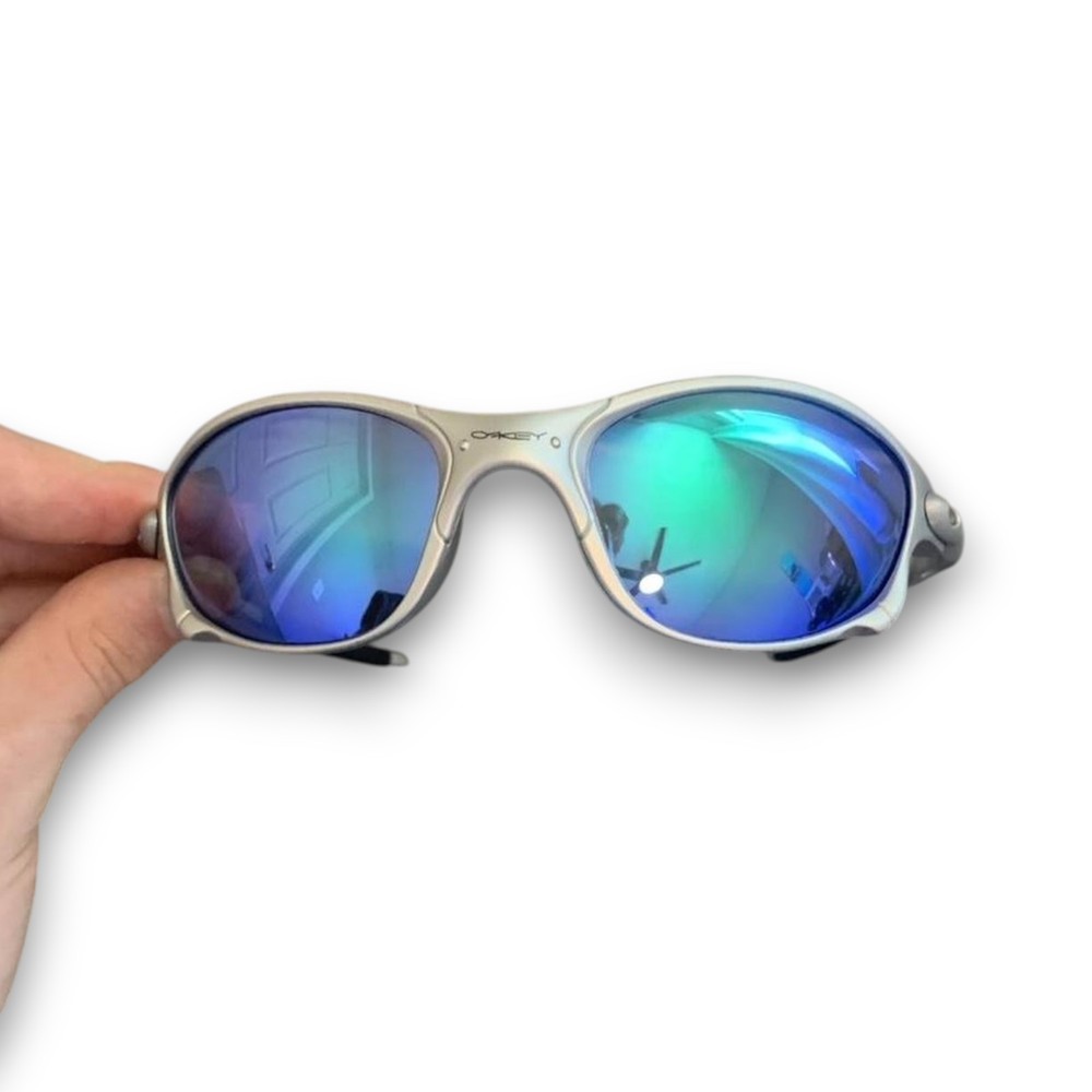 Oakley Penny & Juliet X-Metal Sunglasses Gray Frame Blue Lens Vintage Rare