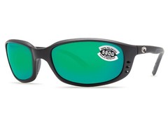 Costa Del Mar BR 11 OGMGLP Brine Sunglasses Matte Black Green Mirror 580 Glass