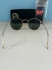 RAY-BAN RB3447 001 ROUND METAL GOLD SUNGLASSES CLASSIC GREEN G-15 LENS 50-21-145