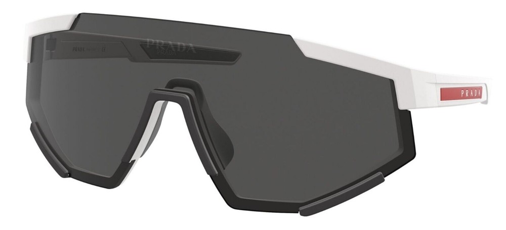 Prada Linea Rossa SPS 04WS Rubber White/Dark Grey (TWK-06F) Sunglasses