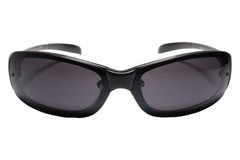 Wrap Shield Motorcycle Riding Biker Lightweight Sporty Look Black Sunglasses