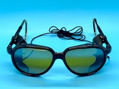 Pro IV Japan Green Tint Sunglasses w/ Side Shields – Black Frame – Very Nice!