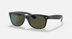 Ray-Ban New Wayfarer RB2132 Sunglasses Matte Black/Green Lens G-15 55mm