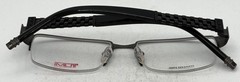 Tumi Mens Stainless Steel Round Eyewear Frame T108 Matte Black 52mm