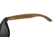 Men’s Woodies Walnut Wood Sunglasses Black Plastic Polarized Lenses Case & Bag
