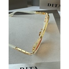 DITA LXN-EVO DTS 403 06 WHITE SWIRL YELLOW GOLD APRICOT SUNGLASSES AUTHENTIC