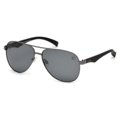 Timberland TB9137 09D Black Metal Aviator Polarized Sunglasses Frame 60-13-140