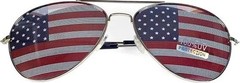 (3) USA Glasses American Flag ,Aviator Sunglasses Patriotic,United States.SILVER
