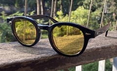 Vintage Yellow Sunglasses Men Black Glasses Johnny Depp Glasses Unisex UV400