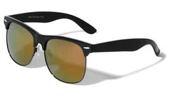 Retro Vintage Mirror Lens Polarized Sunglasses Mens Half Metal Frame Sunglasses