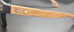 Holbrook Style Matte Black/ Wood Grain Frames Orange Polarized Lenses