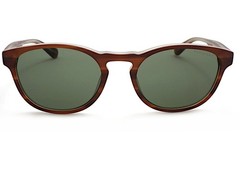 Superdry SDS 5030 Oval Sunglasses Dark Brown Horn with dark Green Lenses 101