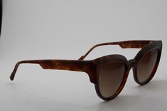 NEW CAROLINE ABRAM PARIS THELMA 506 HAVANA GRADIENT AUTHENTIC SUNGLASSES 52-21