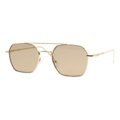 Unisex Geometric Metal Frame Sunglasses with Double Bridge and UV400