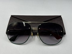 AUTHENTIC GUCCI SUNGLASSES 62-16-145 GG0227S 001 GOLD /GRAY LENSES MADE IN ITALY