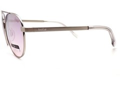 Bolle Ova Round Sunglasses Silver with TNS Gradient Pink Mirror Lenses 12590