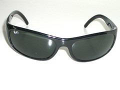 RAY-BAN RB4033 601 PS SHOT RECTANGLE G15 UV CRYSTAL LENS GLOSSY BLACK SUNGLASSES