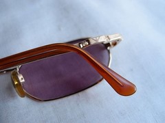 Emporio Armani Vintage Sunglasses Purple Lenses Gold