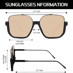 Vintage Large Oversized for Men Women Trendy Lens Aviator Retro 70’s Sunglasses