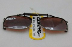 NEW DRIVING UV 09744A Eye Protection Clip on Sunglasses / 44MM