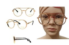 Steam Punk Retro Victorian Metal Rim Rose Gold Round Circle Lens EyeGlasses