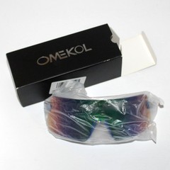 OMEKOL Sport Sunglasses polarized Unisex Adults UV400 blue green yellow