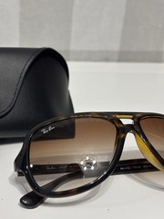 Ray-Ban RB4162 710/51 Turbo Aviator Sunglasses Brown Nylon Frame Brown Gradient