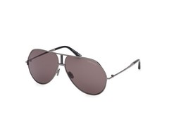 Tom Ford FT1281 08A Rickie 02 Shiny Gunmetal Smoke 63 mm Men’s Sunglasses