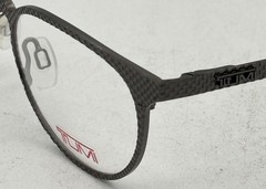 Tumi Mens Stainless Steel Round Eyewear Frame T107 Gunmetal 49mm