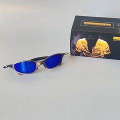 Vintage Y2K Oakley Juliet Men’s X-Metal Sunglasses Dark Grey Frame Blue Iridium