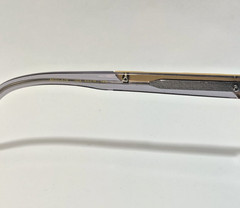 Cazal Sunglasses Crystal Translucent Gold Frame Blue Tinted Lens Unisex Eyewear