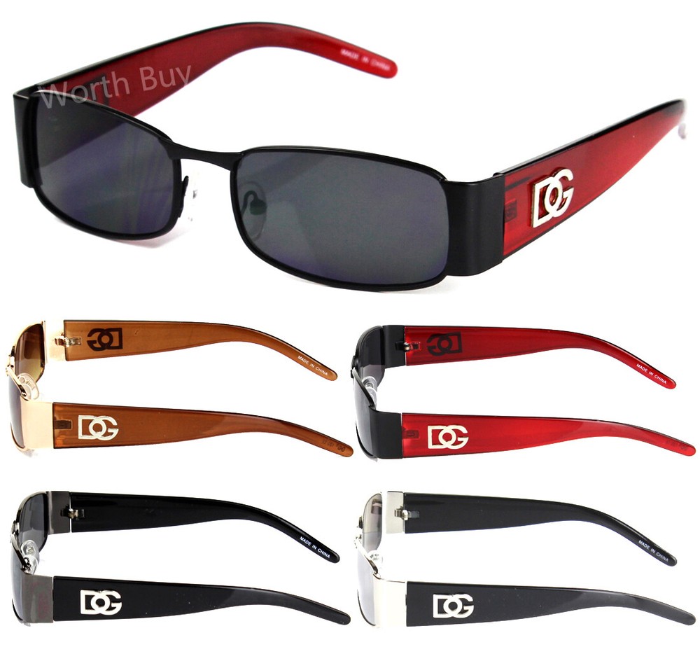 New Mens Womens Vintage Rectangular Sunglasses Shades Retro Fashion Designer 80s