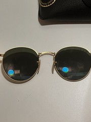 ray-ban rb3447 round metal sunglasses Polarized In Great Condition Has A Crack