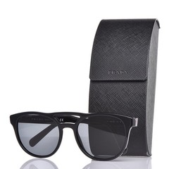 Men’s PRADA SPR 13T-F 1AB-5S0 Black/Dark Gray Lens Sunglasses PR 13T-FS