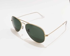 Ray-Ban Sunglasses RB3025 Aviator Classic Arista Gold Frame Green Lens 55mm