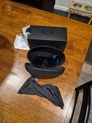 Oakley Sutro Sunglasses Black Frame Prizm Blue Lens With Replacement Lens