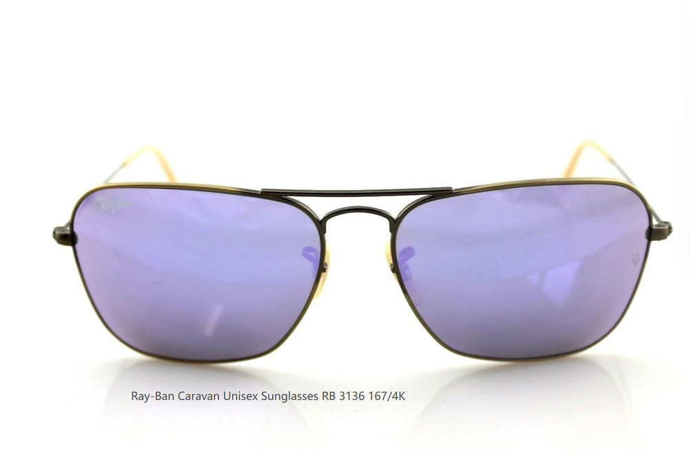 RayBan RB3136 167/4K 58mm Unisex sunglasses lilac color lenses