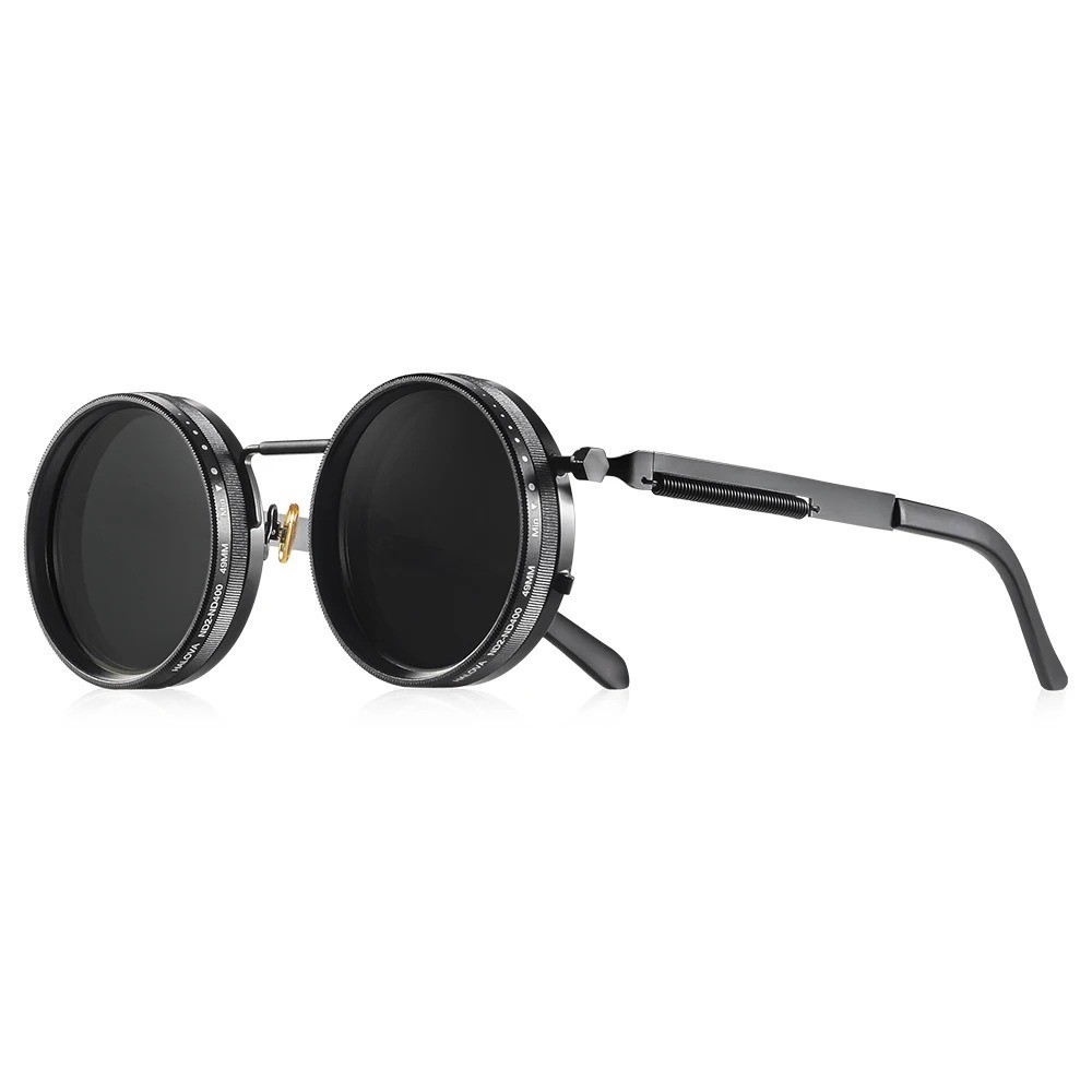 Polarized Round Sunglasses ND9 Adjustable Dimming Men Women Outdoor Shades