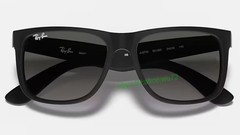 Ray-Ban Justin RB4165 54mm Unisex Sunglasses gloss Black Gray Lens Shades