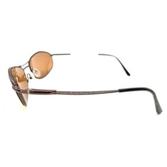 Serengeti Copper Brown Metal Round Oval Wrap Sunglasses Frames Japan Designer