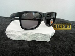 RAY-BAN RB4165 Justin Sunglasses Black Frame Polarized Grey Lens