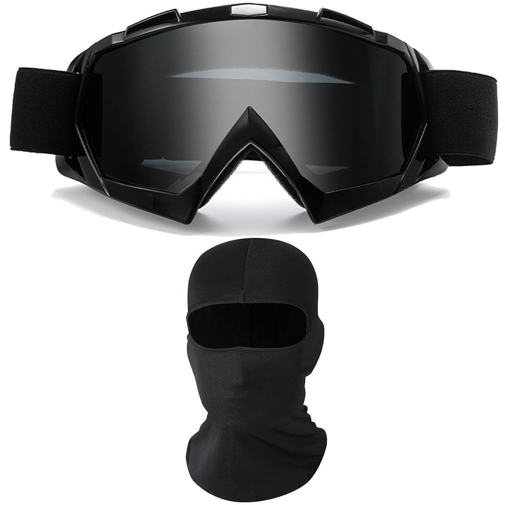 Motorcycle Goggles with Face Mask Windproof Dustproof Racing Ski Glasses
