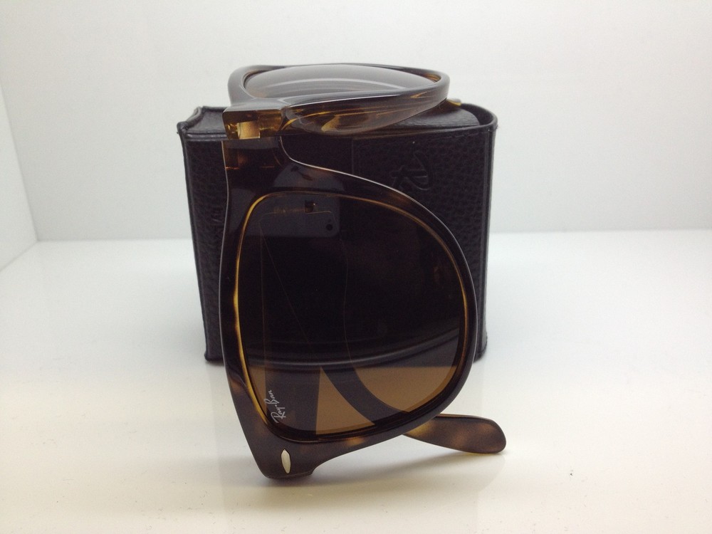 NEW RAYBAN RB4105 710 54MM WAYFARE FOLDING RB 4105 TORTOISE/BROWN LENS