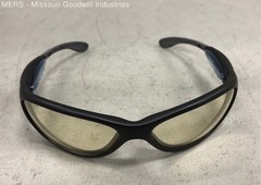 Haber Men’s Magnum Sport Wrap Sunglasses Matte Black Yellow Lens Made in Italy