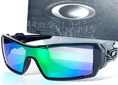 Oakley OIL RIG polished BLACK POLARIZED Galaxy JADE Mirror lens Sunglass 9081