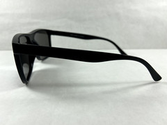 Blue Mirror Lenses Matte Black Frames Square Sunglasses 908P MADE IN CHINA