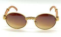 Modern Stylish Sexy Round Mens Womens Very Light Tint Frameless Sun Glasses
